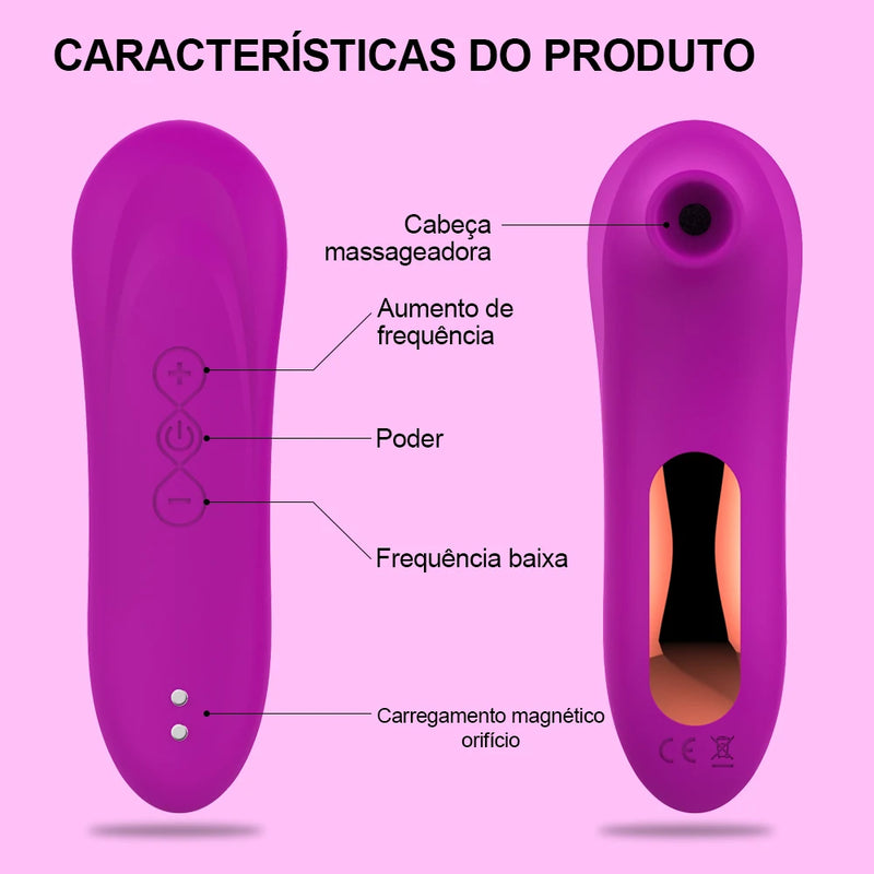 Sugador e vibrador de clitoris. Sensação de sexo oral.