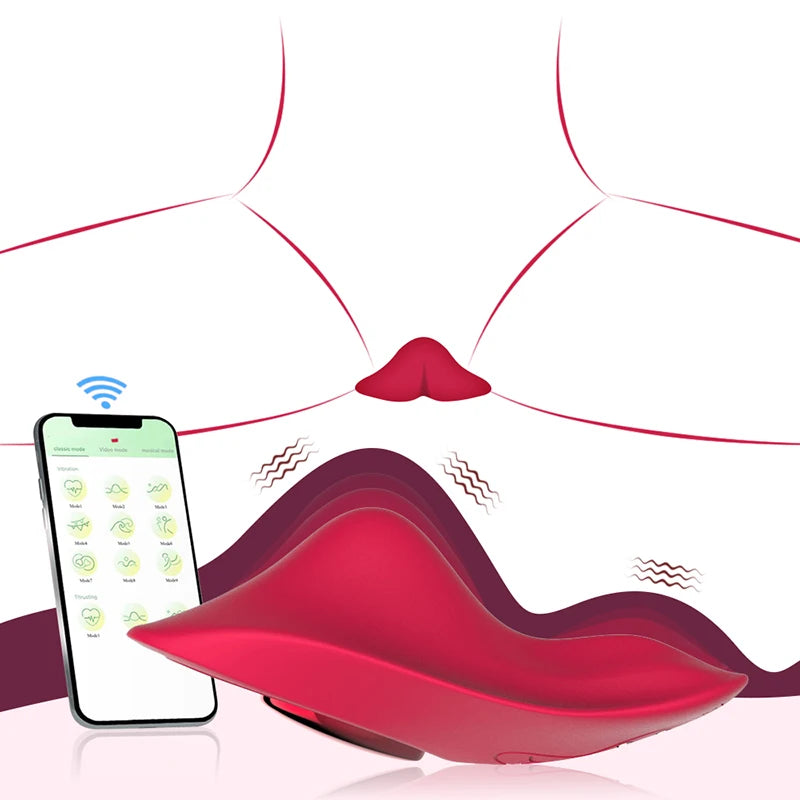 Magia Íntima: Vibrador Wearable para Mulheres - Controle Remoto, Design Magnético e Prazer Infinito! 🦋💋