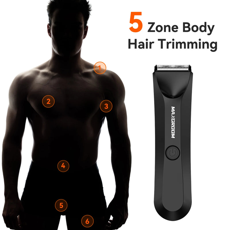 MAXGROOM Body Hair Trimmer: Precisão, Conforto e Estilo Para o Corpo e Partes Íntimas.