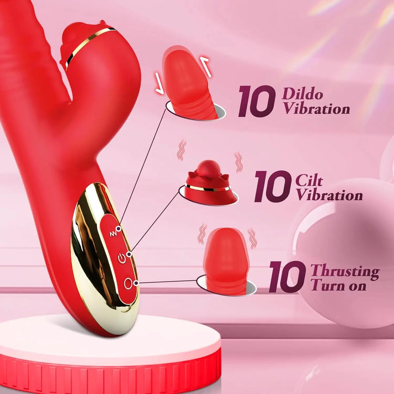 Vibrador de Sucção e Movimento: Descubra 10 Modos de Vibração para Intenso Prazer Feminino