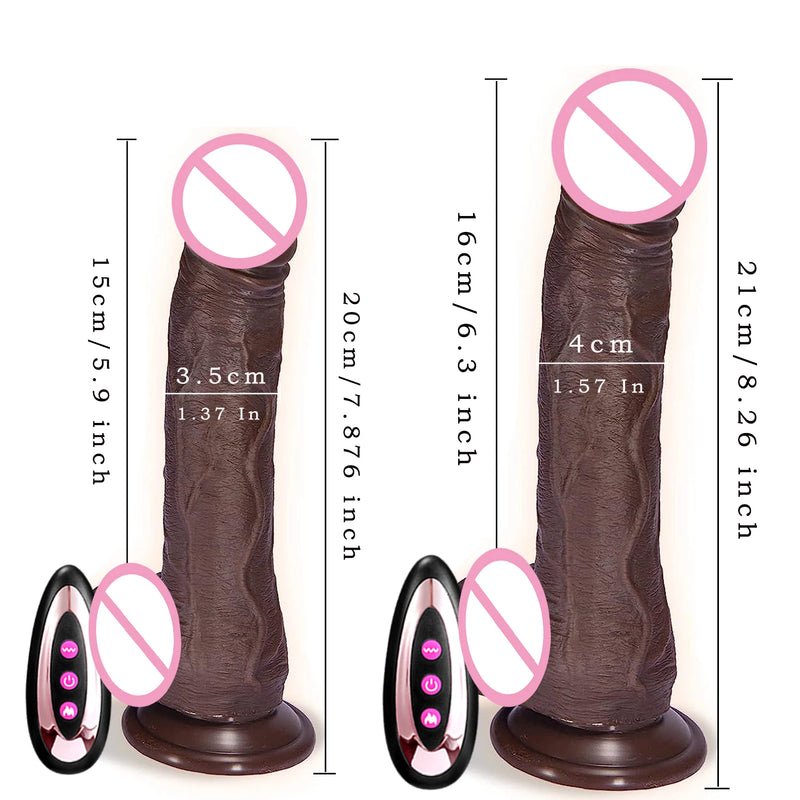 Dildo Realístico Vibratório e Telescópico: Estimulador G-Spot, Clitóris e Anal para Prazer Intenso