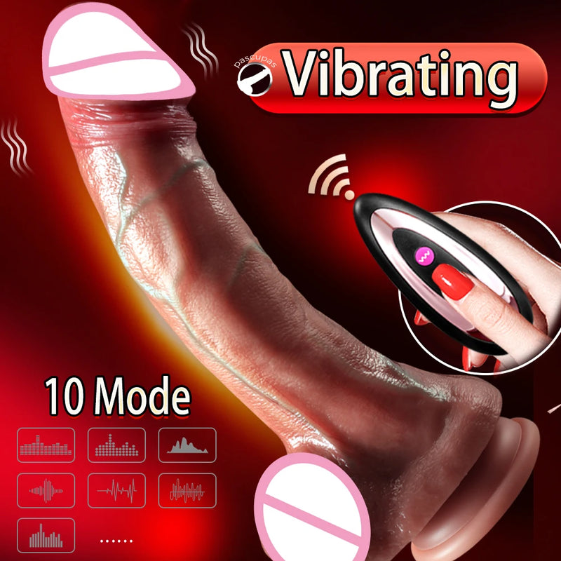 Descubra o Prazer Intenso do Super Power Thrusting Dildo: Ação Telescópica, Vibrações Poderosas, Função de Aquecimento e Mais! Adquira o Seu Agora e Desperte Novas Sensações!