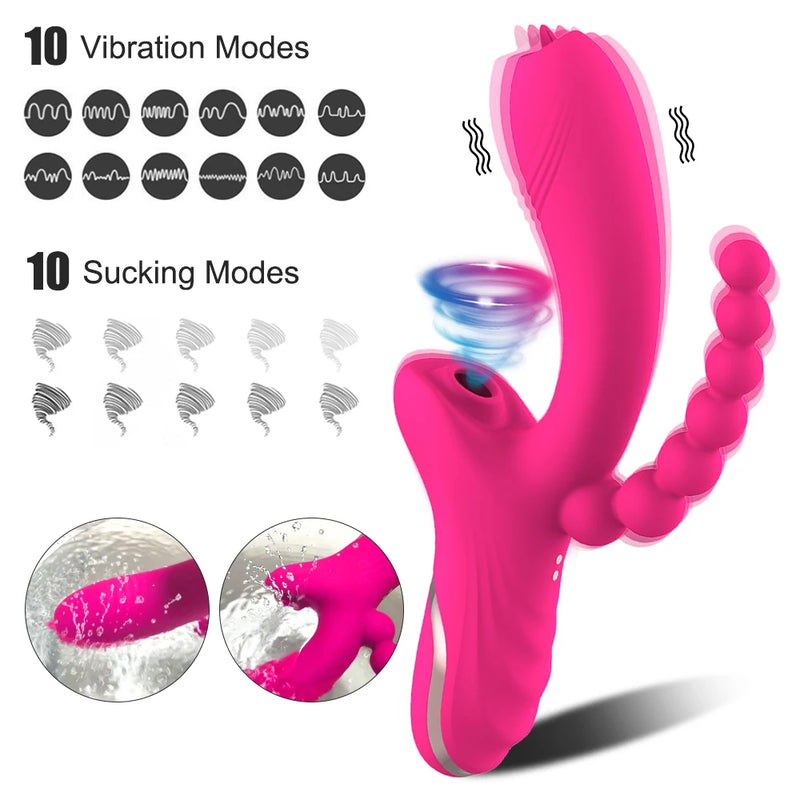 Vibrador Clitoriano Poderoso: Descubra o Prazer Intenso com Estimulação 3D e 20 Modos de Vibração, Sucção e Lambida!