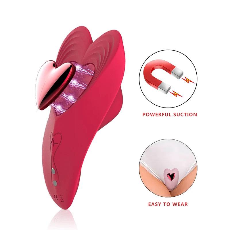 Magia Íntima: Vibrador Wearable para Mulheres - Controle Remoto, Design Magnético e Prazer Infinito! 🦋💋